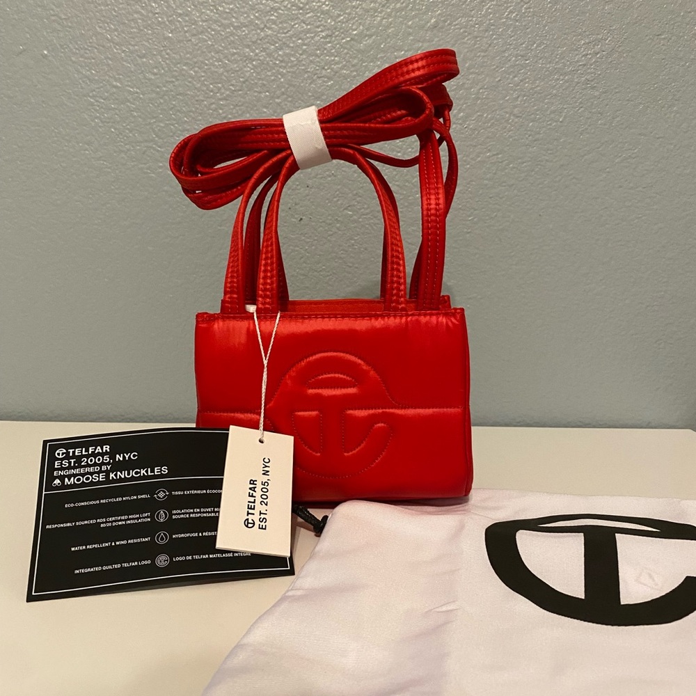 Telfar Small Puff Shopping Bag (Red) (New)
